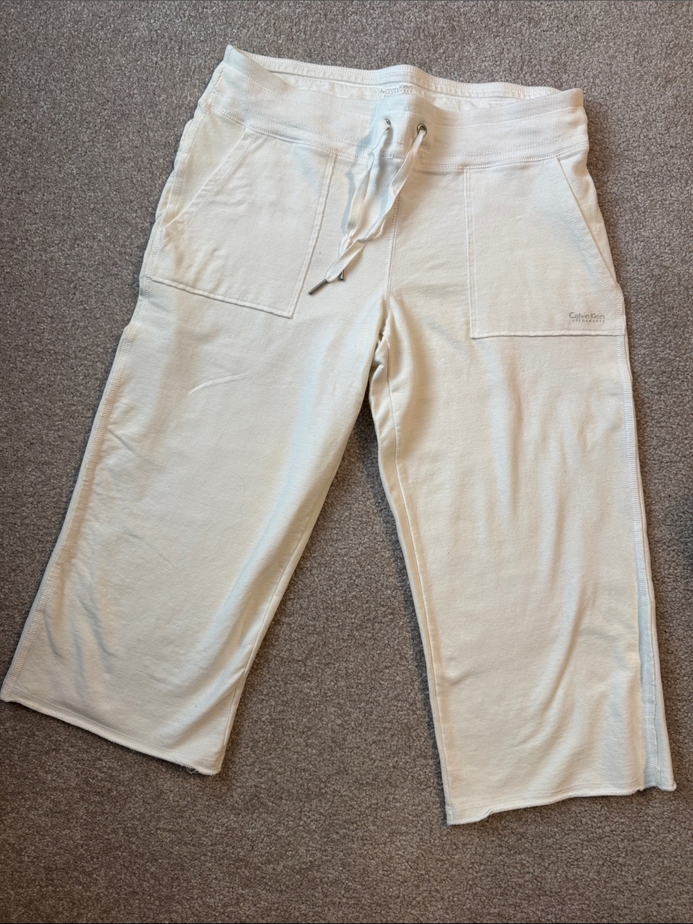 Calvin Klein Wide-Leg Lounge Pants with Drawstring